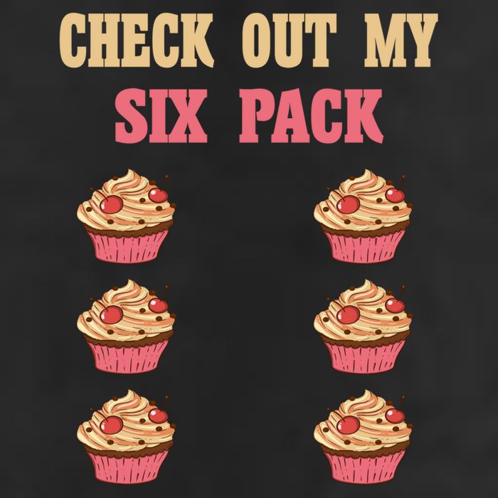 Check Out My Six 6 Pack Cupcake Weightlifting 'S 'S Meaningful Gift 7 Panel Mesh Trucker Snapback Hat