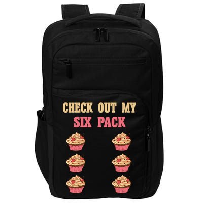 Check Out My Six 6 Pack Cupcake Weightlifting 'S 'S Meaningful Gift Impact Tech Backpack