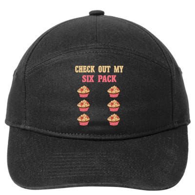 Check Out My Six 6 Pack Cupcake Weightlifting 'S 'S Meaningful Gift 7-Panel Snapback Hat
