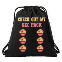 Check Out My Six 6 Pack Cupcake Weightlifting 'S 'S Meaningful Gift Drawstring Bag