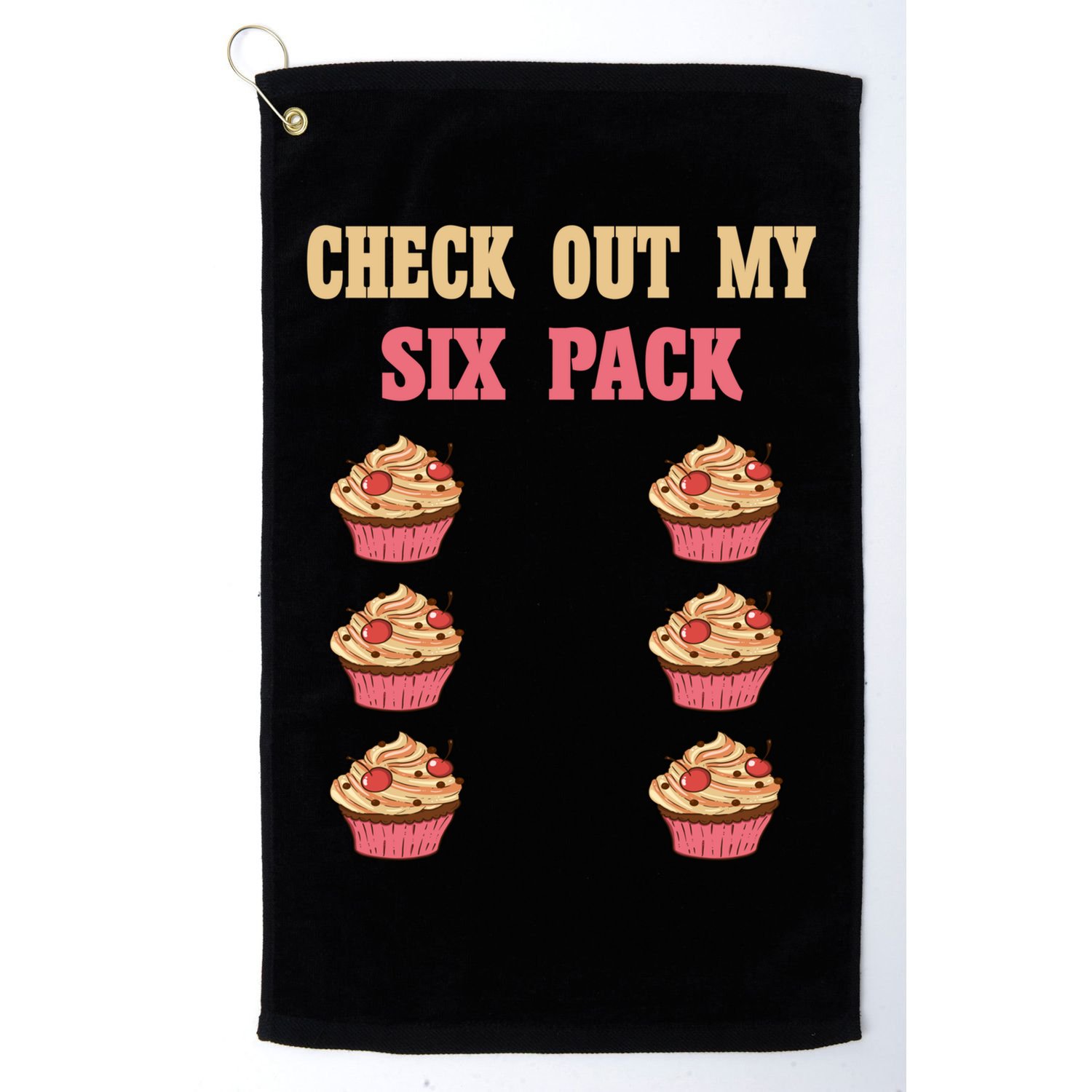Check Out My Six 6 Pack Cupcake Weightlifting 'S 'S Meaningful Gift Golf Towel