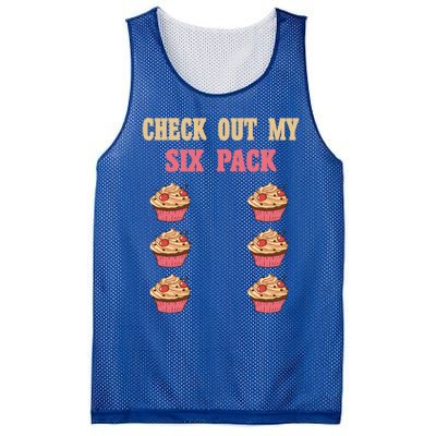 Check Out My Six 6 Pack Cupcake Weightlifting 'S 'S Meaningful Gift Mesh Reversible Basketball Jersey Tank