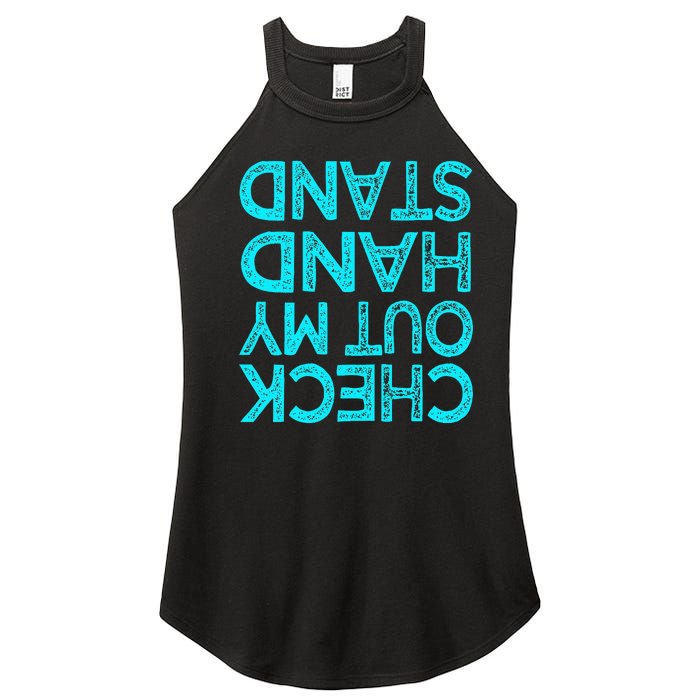 Check Out My Handstand Funny Gymnastics Gift Women’s Perfect Tri Rocker Tank