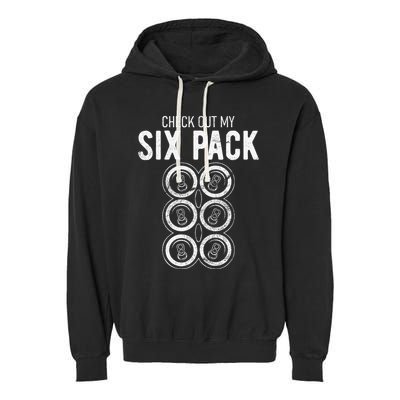 Check Out My Six Pack Garment-Dyed Fleece Hoodie