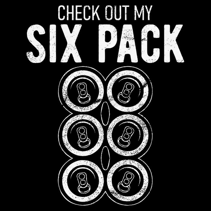 Check Out My Six Pack Pom Pom 12in Knit Beanie