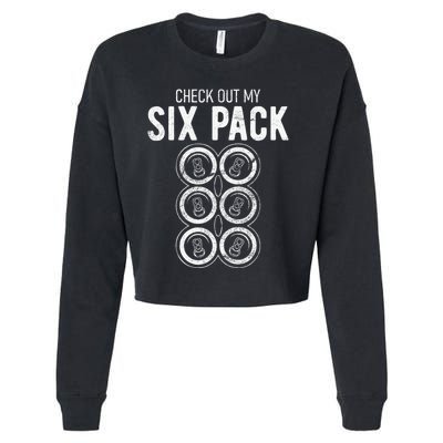 Check Out My Six Pack Cropped Pullover Crew
