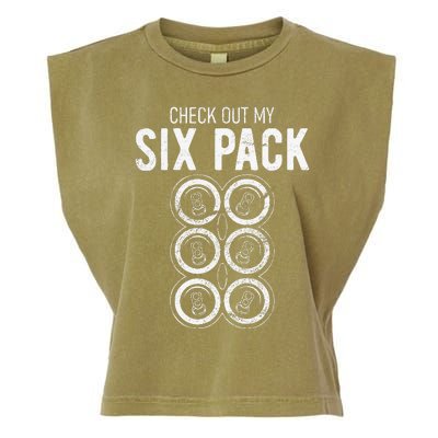 Check Out My Six Pack Garment-Dyed Women's Muscle Tee