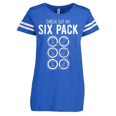 Check Out My Six Pack Enza Ladies Jersey Football T-Shirt