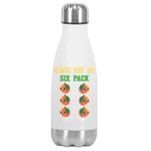 Check Out My Six 6 Pack Peach Weightlifting 'S 'S Cool Gift Stainless Steel Insulated Water Bottle