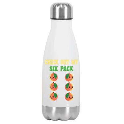 Check Out My Six 6 Pack Peach Weightlifting 'S 'S Cool Gift Stainless Steel Insulated Water Bottle