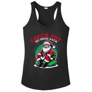 Check Out My Huge Sack Santa Christmas 2024 Funny Christmas Ladies PosiCharge Competitor Racerback Tank