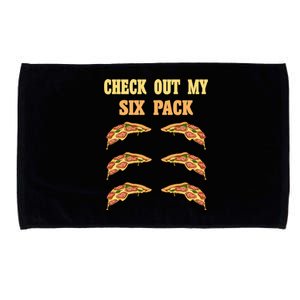 Check Out My Six 6 Pack Pizza Weightlifting 'S 'S Funny Gift Microfiber Hand Towel