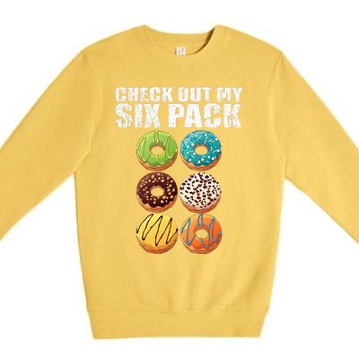 Check Out My Six Pack Donut Funny Gym Premium Crewneck Sweatshirt