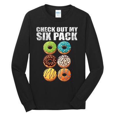 Check Out My Six Pack Donut Funny Gym Tall Long Sleeve T-Shirt