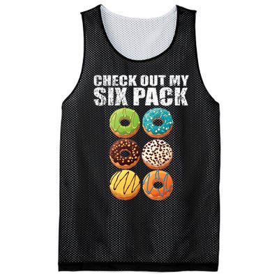 Check Out My Six Pack Donut Funny Gym Mesh Reversible Basketball Jersey Tank