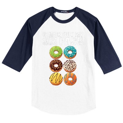 Check Out My Six Pack Donut Funny Gym Baseball Sleeve Shirt