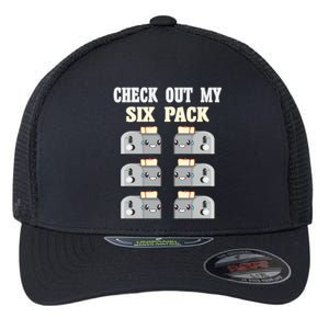 Check Out My Six 6 Pack Toasted Bread Weightlift Gift Flexfit Unipanel Trucker Cap