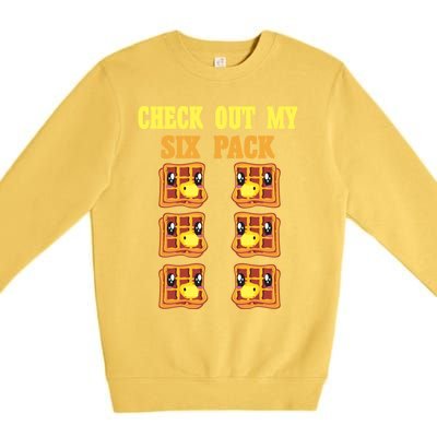 Check Out My Six 6 Pack Waffle Weightlifting 'S 'S Great Gift Premium Crewneck Sweatshirt