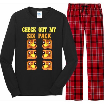 Check Out My Six 6 Pack Waffle Weightlifting 'S 'S Great Gift Long Sleeve Pajama Set