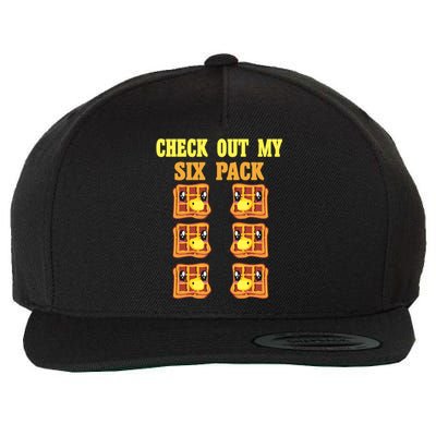 Check Out My Six 6 Pack Waffle Weightlifting 'S 'S Great Gift Wool Snapback Cap