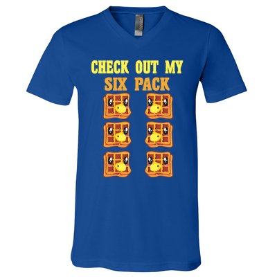 Check Out My Six 6 Pack Waffle Weightlifting 'S 'S Great Gift V-Neck T-Shirt