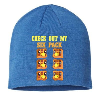 Check Out My Six 6 Pack Waffle Weightlifting 'S 'S Great Gift Sustainable Beanie