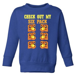 Check Out My Six 6 Pack Waffle Weightlifting 'S 'S Great Gift Toddler Sweatshirt