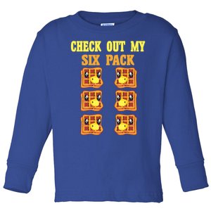 Check Out My Six 6 Pack Waffle Weightlifting 'S 'S Great Gift Toddler Long Sleeve Shirt