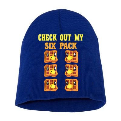 Check Out My Six 6 Pack Waffle Weightlifting 'S 'S Great Gift Short Acrylic Beanie