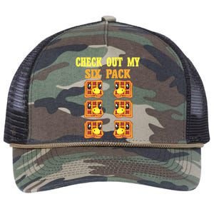 Check Out My Six 6 Pack Waffle Weightlifting 'S 'S Great Gift Retro Rope Trucker Hat Cap