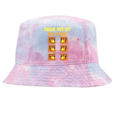 Check Out My Six 6 Pack Waffle Weightlifting 'S 'S Great Gift Tie-Dyed Bucket Hat