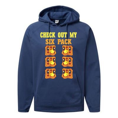 Check Out My Six 6 Pack Waffle Weightlifting 'S 'S Great Gift Performance Fleece Hoodie