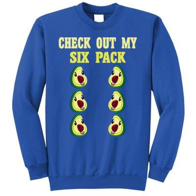 Check Out My Six 6 Pack Avocado Weightlifting 'S 'S Funny Gift Sweatshirt