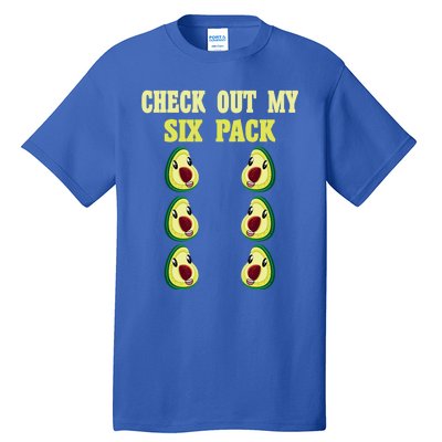 Check Out My Six 6 Pack Avocado Weightlifting 'S 'S Funny Gift Tall T-Shirt