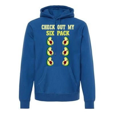 Check Out My Six 6 Pack Avocado Weightlifting 'S 'S Funny Gift Premium Hoodie