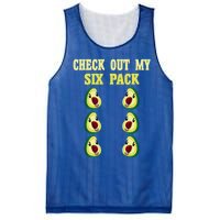 Check Out My Six 6 Pack Avocado Weightlifting 'S 'S Funny Gift Mesh Reversible Basketball Jersey Tank