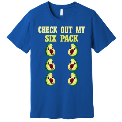 Check Out My Six 6 Pack Avocado Weightlifting 'S 'S Funny Gift Premium T-Shirt