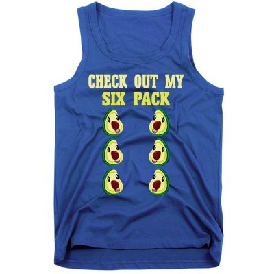 Check Out My Six 6 Pack Avocado Weightlifting 'S 'S Funny Gift Tank Top