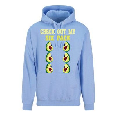 Check Out My Six 6 Pack Avocado Weightlifting 'S 'S Funny Gift Unisex Surf Hoodie