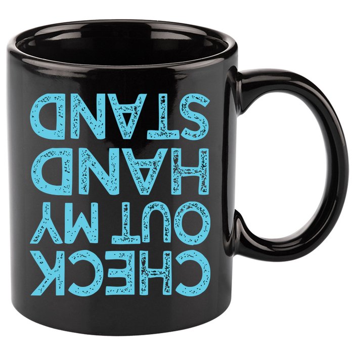 Check Out My Handstand Funny Gymnastics Gift Boy Girl 11oz C Handle Ceramic Mug