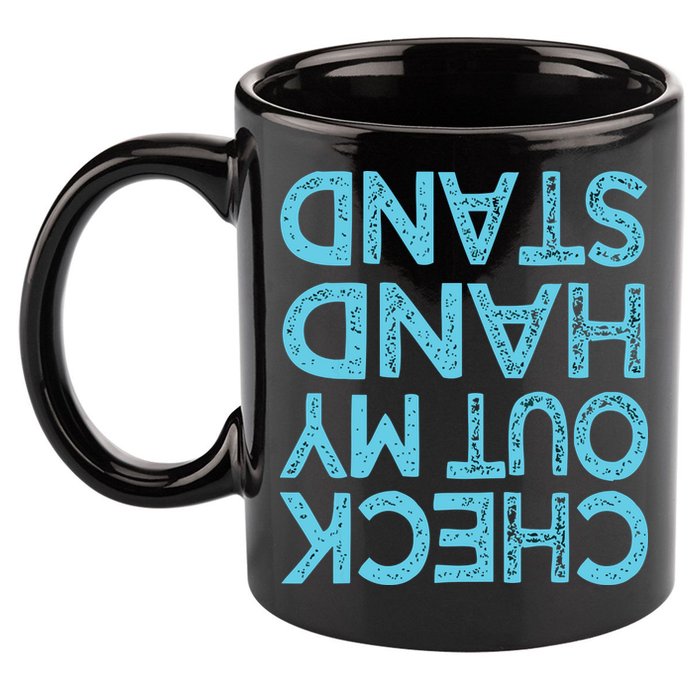 Check Out My Handstand Funny Gymnastics Gift Boy Girl 11oz C Handle Ceramic Mug