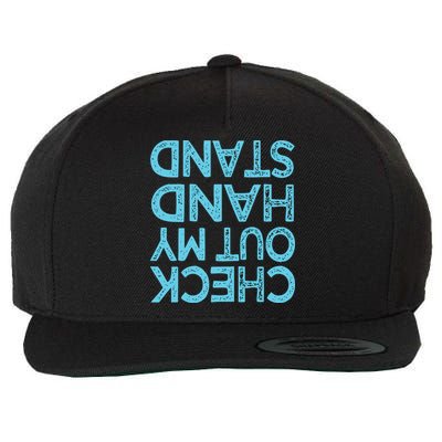 Check Out My Handstand Funny Gymnastics Gift Boy Girl Wool Snapback Cap