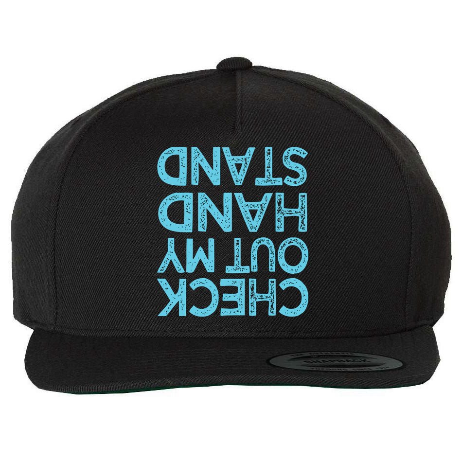 Check Out My Handstand Funny Gymnastics Gift Boy Girl Wool Snapback Cap