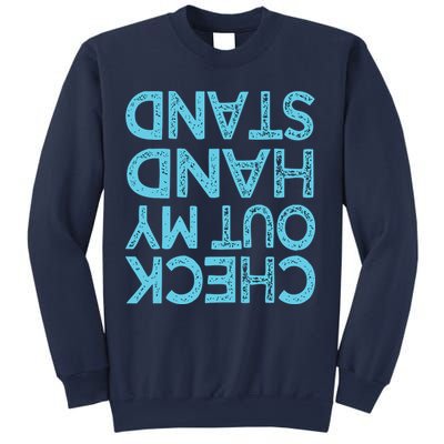 Check Out My Handstand Funny Gymnastics Gift Boy Girl Sweatshirt