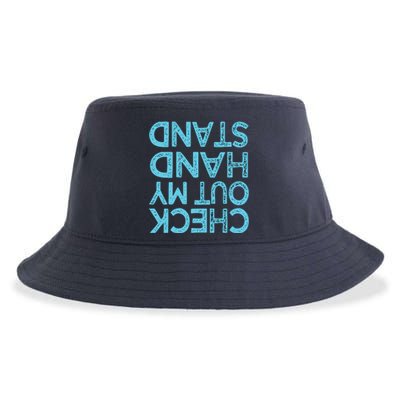 Check Out My Handstand Funny Gymnastics Gift Boy Girl Sustainable Bucket Hat