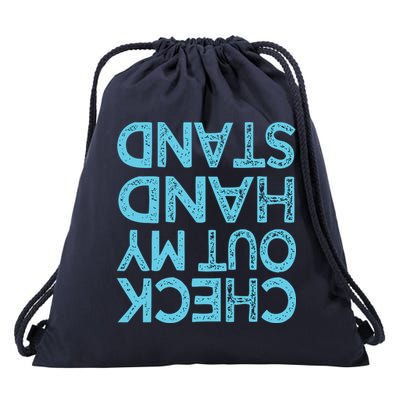 Check Out My Handstand Funny Gymnastics Gift Boy Girl Drawstring Bag