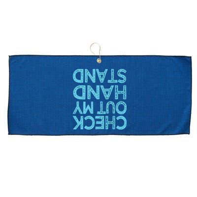 Check Out My Handstand Funny Gymnastics Gift Boy Girl Large Microfiber Waffle Golf Towel