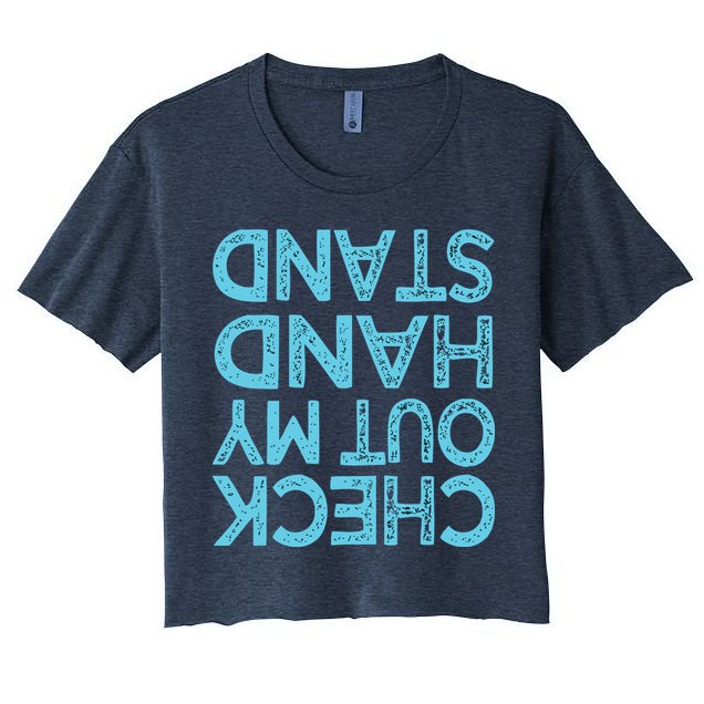 Check Out My Handstand Funny Gymnastics Gift Boy Girl Crop Top