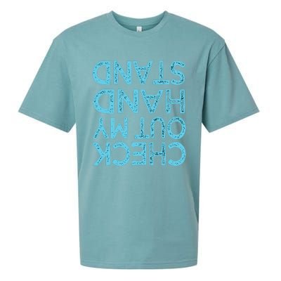 Check Out My Handstand Funny Gymnastics Gift Boy Girl Sueded Cloud Jersey T-Shirt