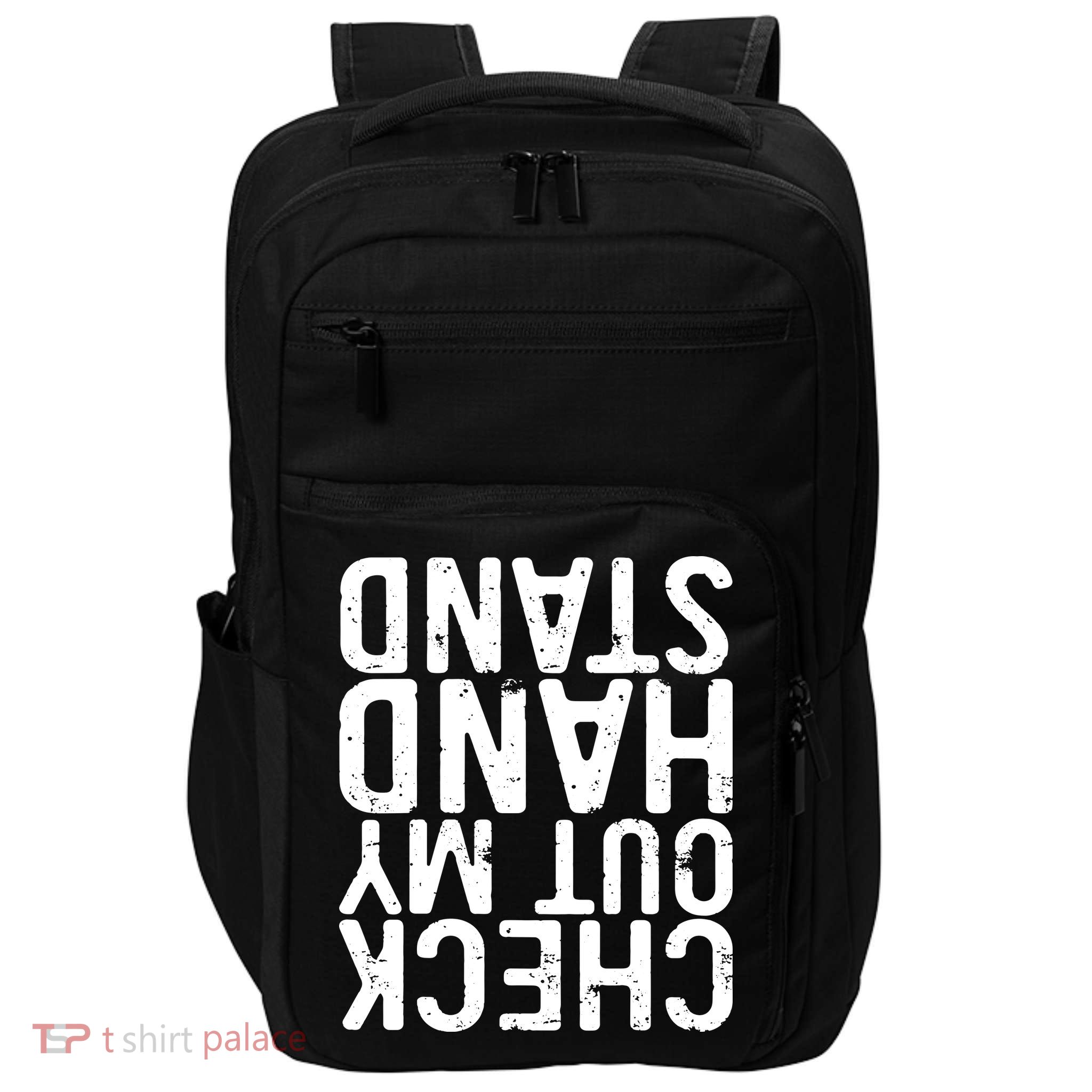 Check Out My Handstand Funny Gymnastics Impact Tech Backpack
